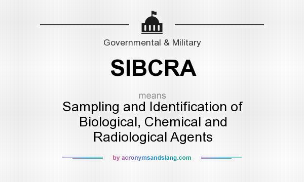 What does SIBCRA mean? It stands for Sampling and Identification of Biological, Chemical and Radiological Agents