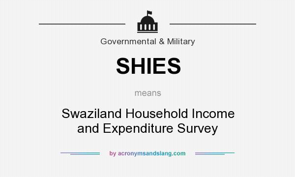 What does SHIES mean? It stands for Swaziland Household Income and Expenditure Survey