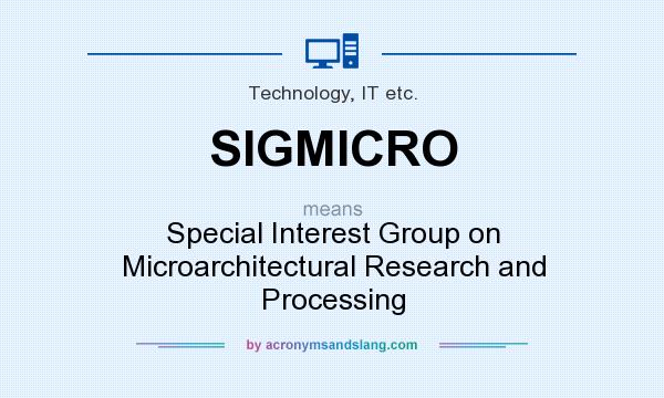 What does SIGMICRO mean? It stands for Special Interest Group on Microarchitectural Research and Processing