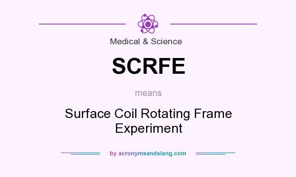 What does SCRFE mean? It stands for Surface Coil Rotating Frame Experiment