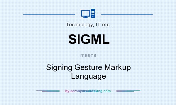 What does SIGML mean? It stands for Signing Gesture Markup Language
