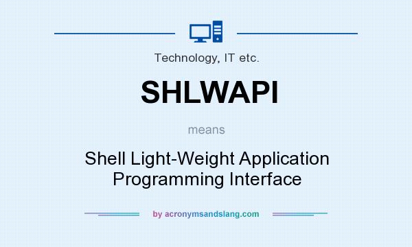 What does SHLWAPI mean? It stands for Shell Light-Weight Application Programming Interface