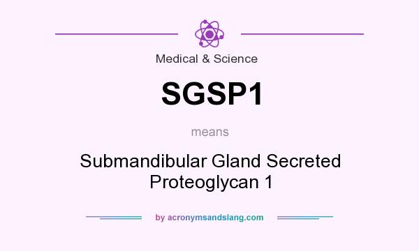 What does SGSP1 mean? It stands for Submandibular Gland Secreted Proteoglycan 1