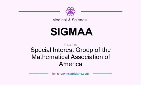 What does SIGMAA mean? It stands for Special Interest Group of the Mathematical Association of America