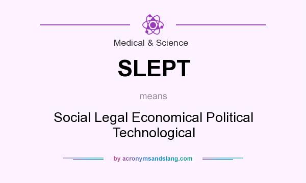 What does SLEPT mean? It stands for Social Legal Economical Political Technological