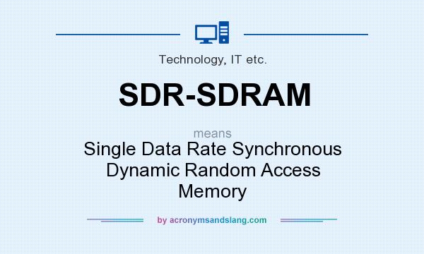 What does SDR-SDRAM mean? It stands for Single Data Rate Synchronous Dynamic Random Access Memory