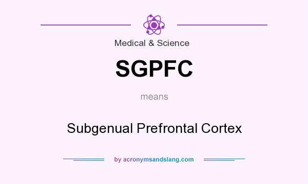 What does SGPFC mean? It stands for Subgenual Prefrontal Cortex