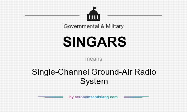 What does SINGARS mean? It stands for Single-Channel Ground-Air Radio System