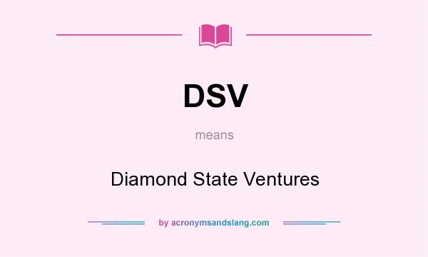 What does DSV mean? It stands for Diamond State Ventures