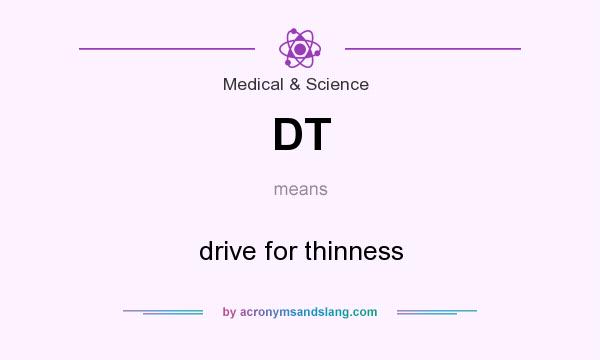 What does DT mean? It stands for drive for thinness