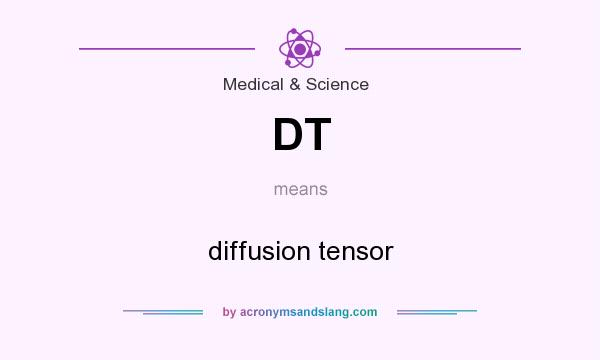 What does DT mean? It stands for diffusion tensor