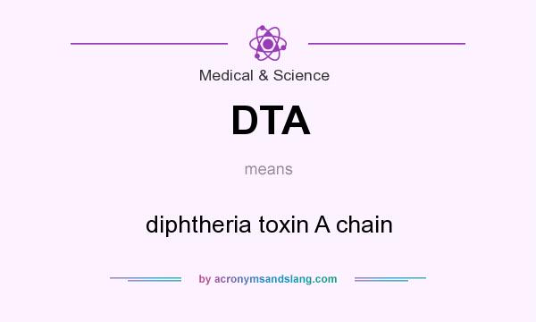 What does DTA mean? It stands for diphtheria toxin A chain