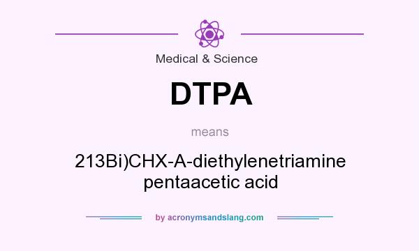 What does DTPA mean? It stands for 213Bi)CHX-A-diethylenetriamine pentaacetic acid