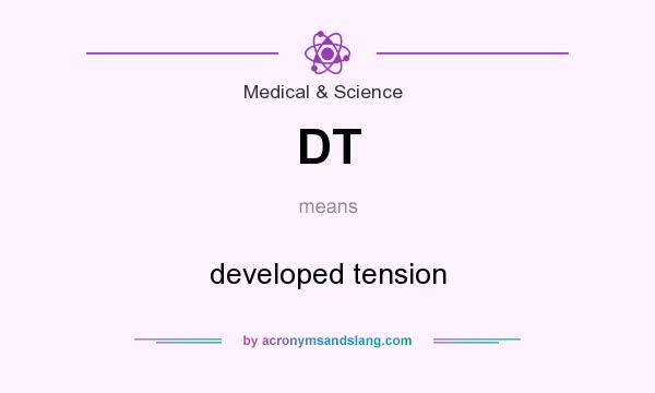 What does DT mean? It stands for developed tension