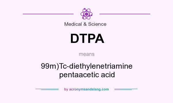 What does DTPA mean? It stands for 99m)Tc-diethylenetriamine pentaacetic acid