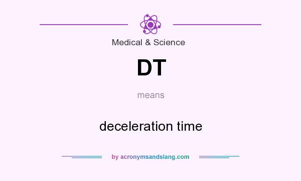 What does DT mean? It stands for deceleration time