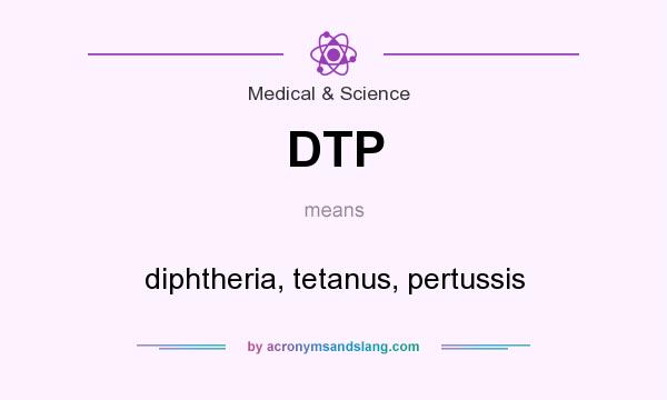 What does DTP mean? It stands for diphtheria, tetanus, pertussis
