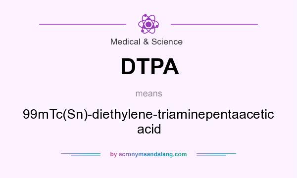 What does DTPA mean? It stands for 99mTc(Sn)-diethylene-triaminepentaacetic acid