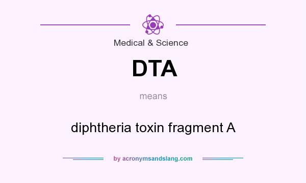 What does DTA mean? It stands for diphtheria toxin fragment A