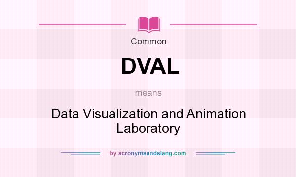What does DVAL mean? It stands for Data Visualization and Animation Laboratory