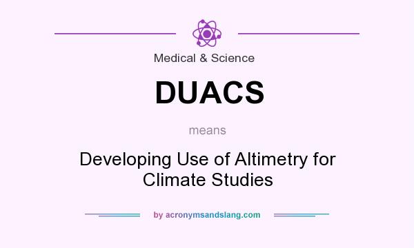 What does DUACS mean? It stands for Developing Use of Altimetry for Climate Studies