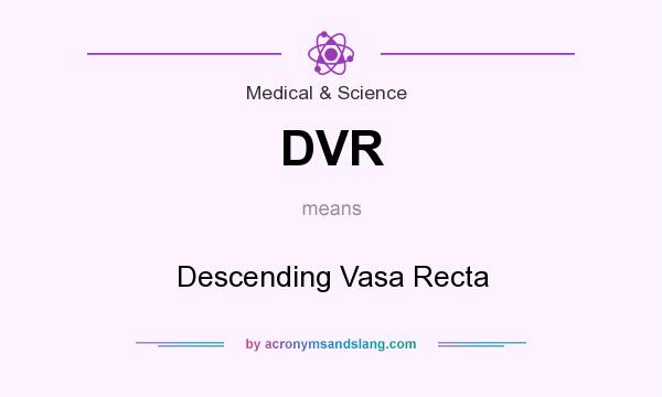 What does DVR mean? It stands for Descending Vasa Recta