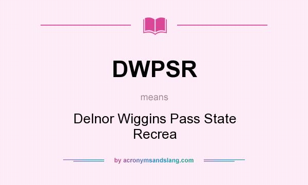 What does DWPSR mean? It stands for Delnor Wiggins Pass State Recrea