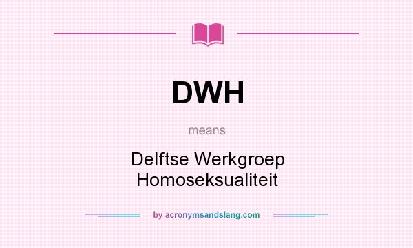 What does DWH mean? It stands for Delftse Werkgroep Homoseksualiteit