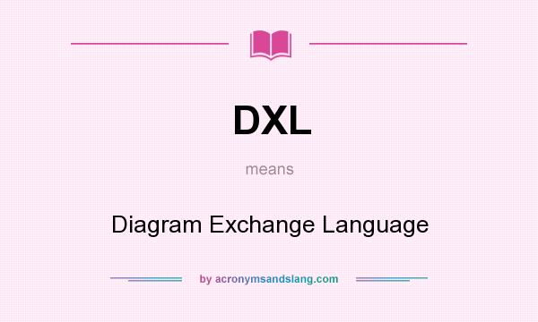 What does DXL mean? It stands for Diagram Exchange Language