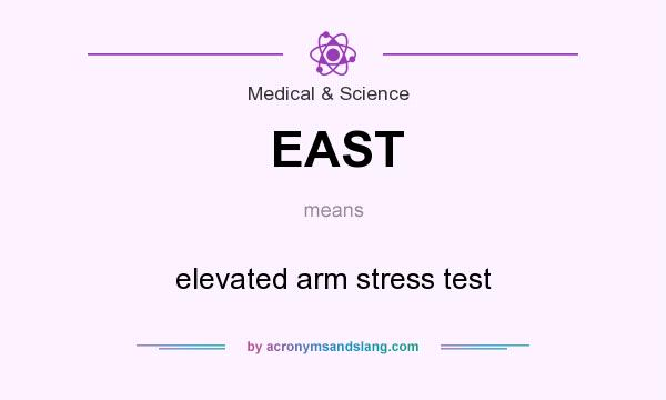 What does EAST mean? It stands for elevated arm stress test