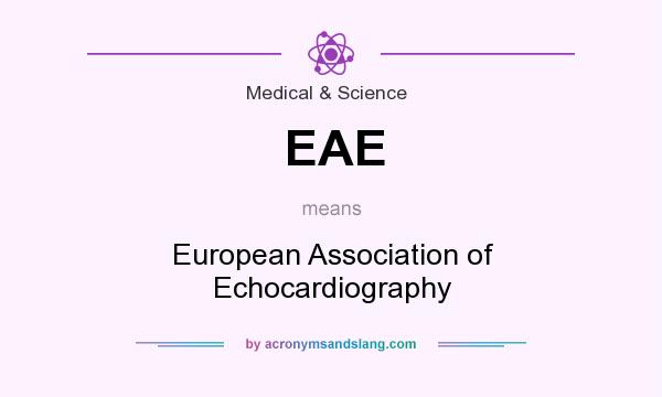 What does EAE mean? It stands for European Association of Echocardiography