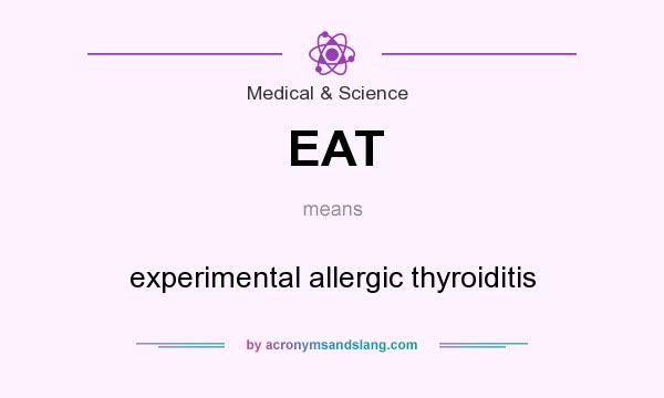 What does EAT mean? It stands for experimental allergic thyroiditis