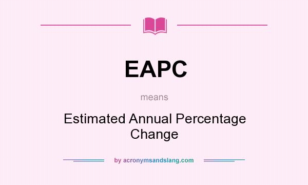 What does EAPC mean? It stands for Estimated Annual Percentage Change