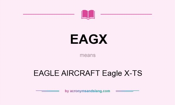 What does EAGX mean? It stands for EAGLE AIRCRAFT Eagle X-TS