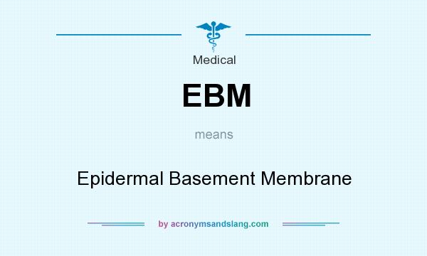 What does EBM mean? It stands for Epidermal Basement Membrane
