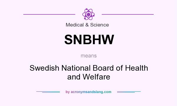 What does SNBHW mean? It stands for Swedish National Board of Health and Welfare