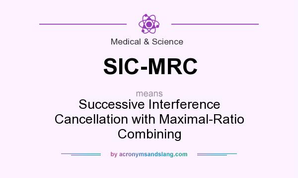 What does SIC-MRC mean? It stands for Successive Interference Cancellation with Maximal-Ratio Combining