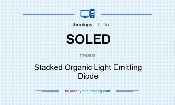 What does SOLED mean? It stands for Stacked Organic Light Emitting Diode