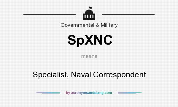 What does SpXNC mean? It stands for Specialist, Naval Correspondent