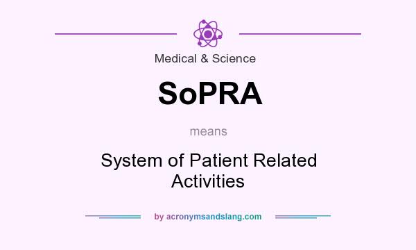 What does SoPRA mean? It stands for System of Patient Related Activities