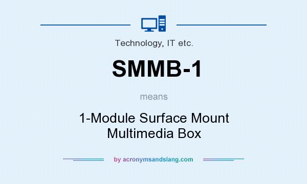 What does SMMB-1 mean? It stands for 1-Module Surface Mount Multimedia Box