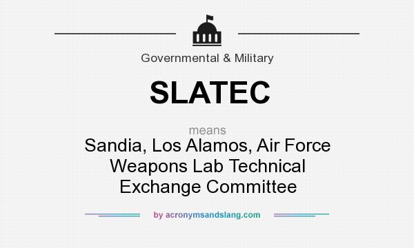 What does SLATEC mean? It stands for Sandia, Los Alamos, Air Force Weapons Lab Technical Exchange Committee