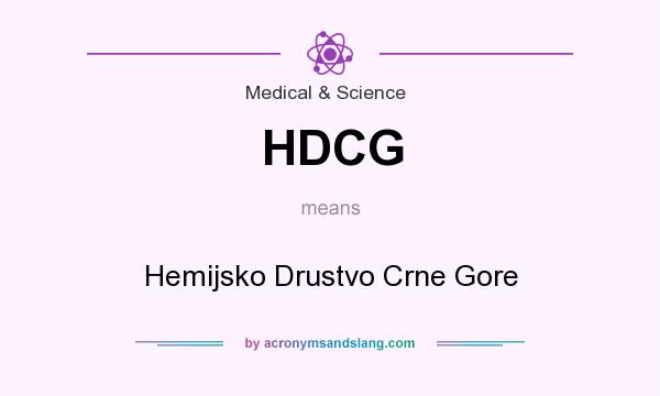 What does HDCG mean? It stands for Hemijsko Drustvo Crne Gore
