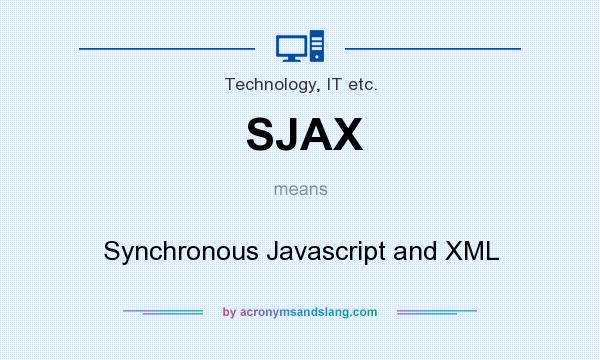 What does SJAX mean? It stands for Synchronous Javascript and XML
