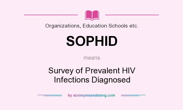 What does SOPHID mean? It stands for Survey of Prevalent HIV Infections Diagnosed