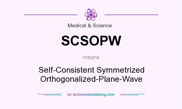 What does SCSOPW mean? It stands for Self-Consistent Symmetrized Orthogonalized-Plane-Wave