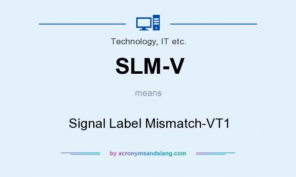 What does SLM-V mean? It stands for Signal Label Mismatch-VT1