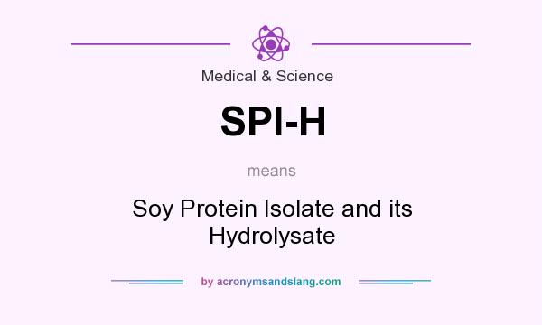 What does SPI-H mean? It stands for Soy Protein Isolate and its Hydrolysate