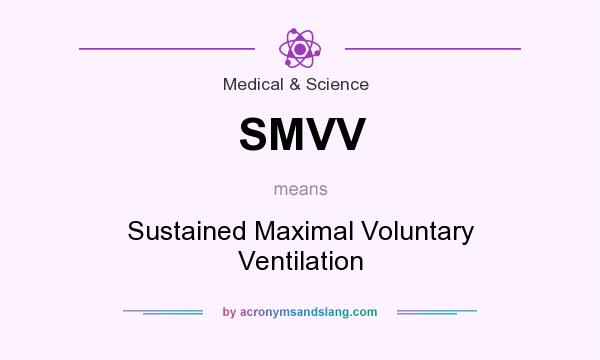 What does SMVV mean? It stands for Sustained Maximal Voluntary Ventilation