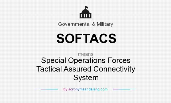 What does SOFTACS mean? It stands for Special Operations Forces Tactical Assured Connectivity System